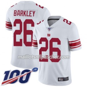 Maillot New York Giants Saquon Barkley 26 Nike Blanc 100th - Homme